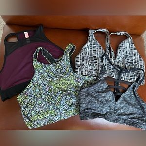 Set of 4 Victoria’s Secret Sport & PINK sports bras Medium